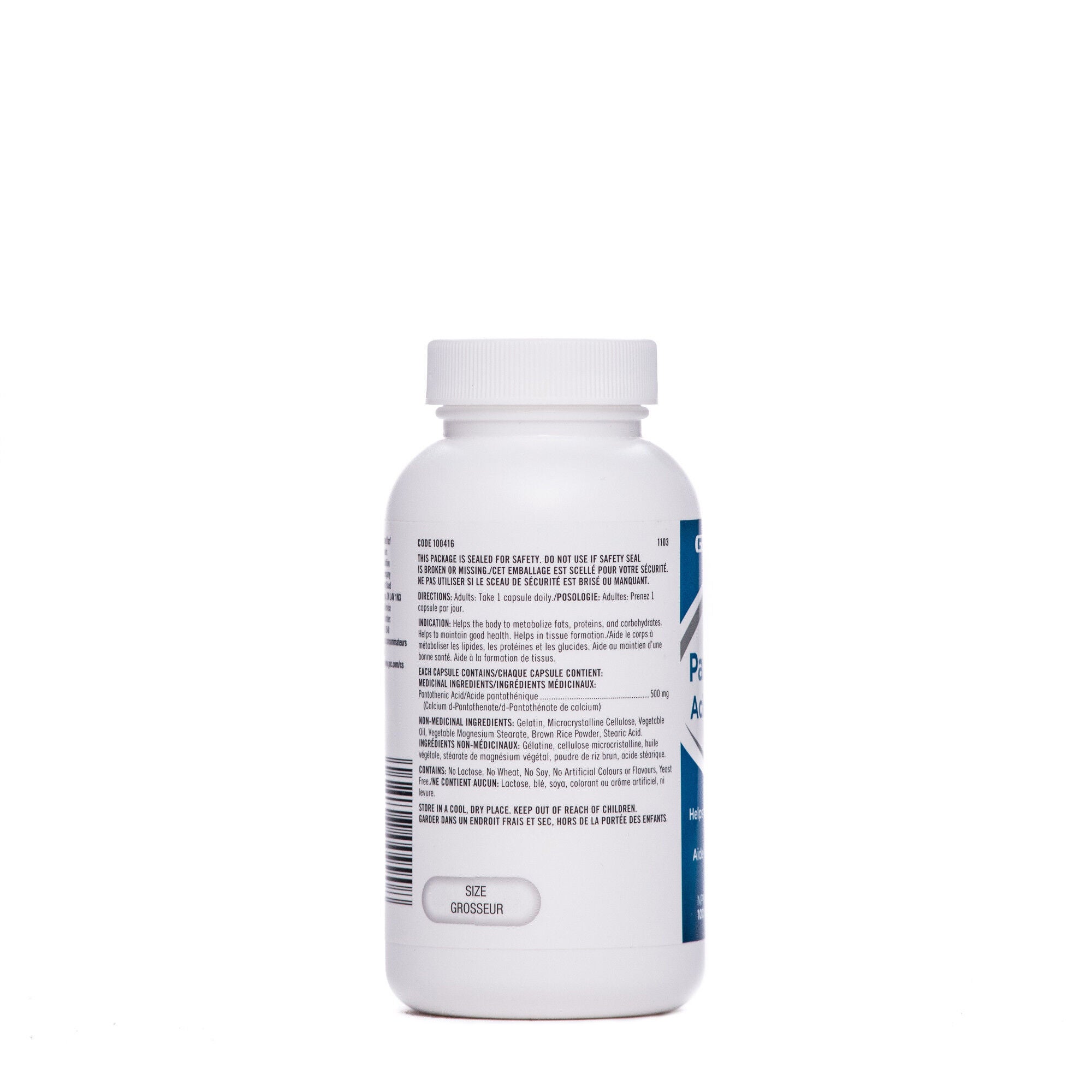 Acide pantoth&eacute;nique 500&nbsp;mg  | GNC